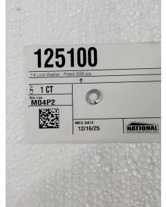 1/4 Lock Washer - Plated 3000 pcs