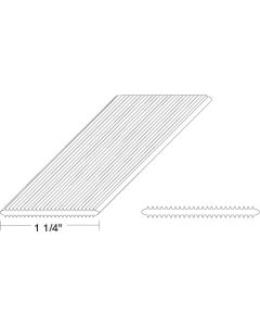 1 1/4 x 1000ft Ribbed Stop Mould Vinyl - WHITE