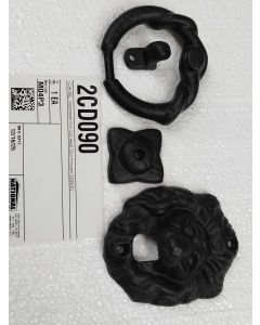 CDH-N6L  Hammered Iron Lion Head Door Knocker (222431)