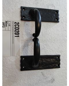 CDH-LE  Set Hammered Iron Deco Handle w/Escutcheon