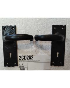 CDH-LEK  Set Hammered Deco Handle w/Escutcheon&Key