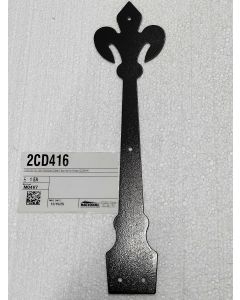 CDH-SF16  16in Stamped Steel Fleur-de-lis Hinge (222444)