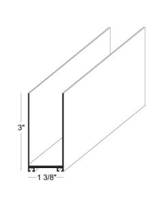 1 3/8 x 3 x 8ft Adjustable Bottom Rail-1 3/8 Door - 2 pcs/ctn